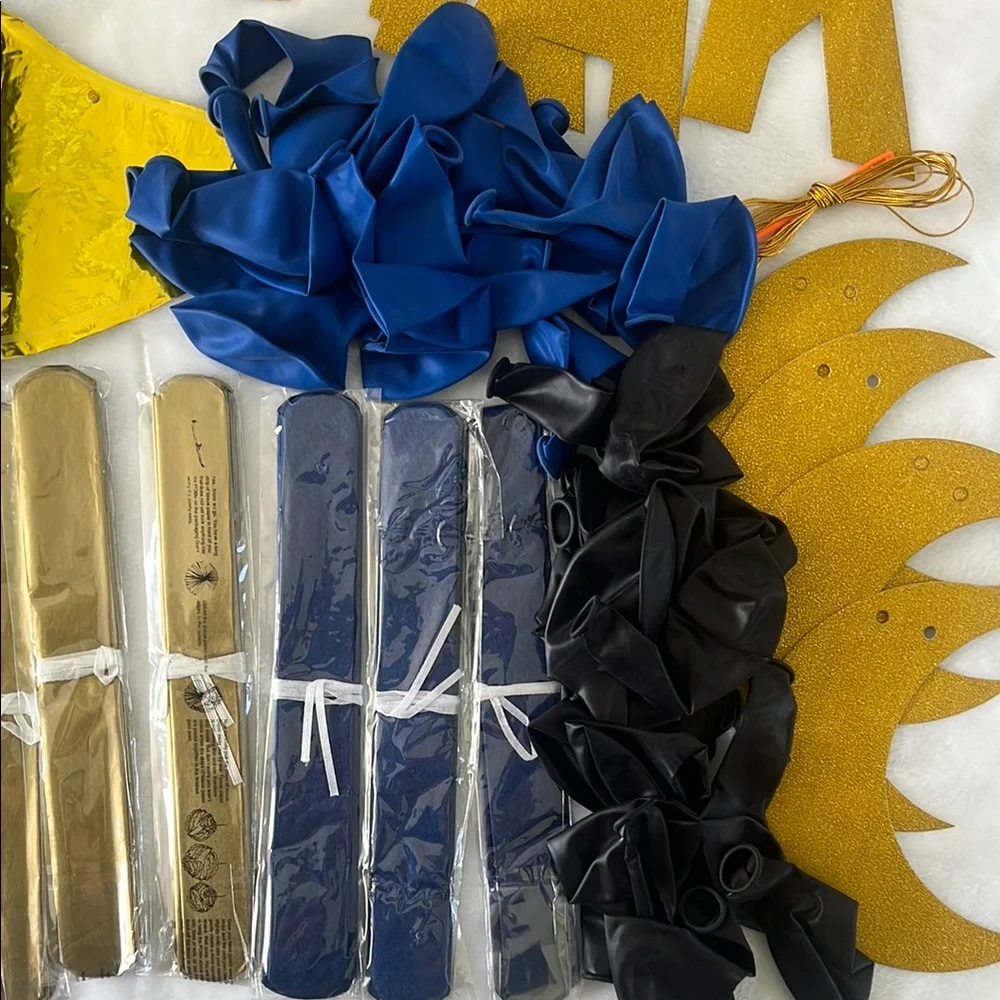Black, Blue, Purple and Gold Eid Mubarak/Ramadan Celestial Party Decoration Set